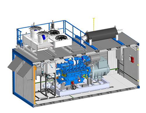 Газопоршневая электростанция ЭП-500 INDUSTRIAL ENGINES (Baudouin) 12М33NG